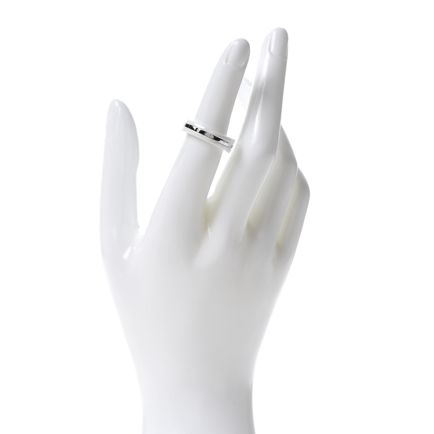 Chanel 18K White Gold White Ceramic Medium Ultra Ring 51 5.75 2 of 5