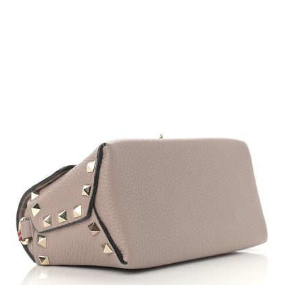 Valentino Garavani Pebbled Calfskin Mini Rockstud Crossbody Bag Poudre 4 of 13