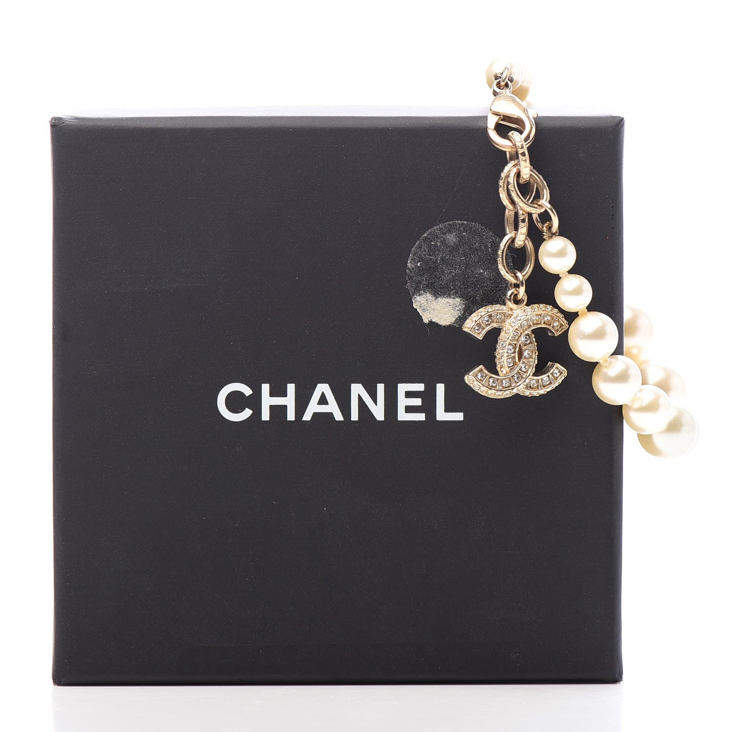 Chanel Graduated Pearl Crystal CC Bracelet Gold 5 of 5
