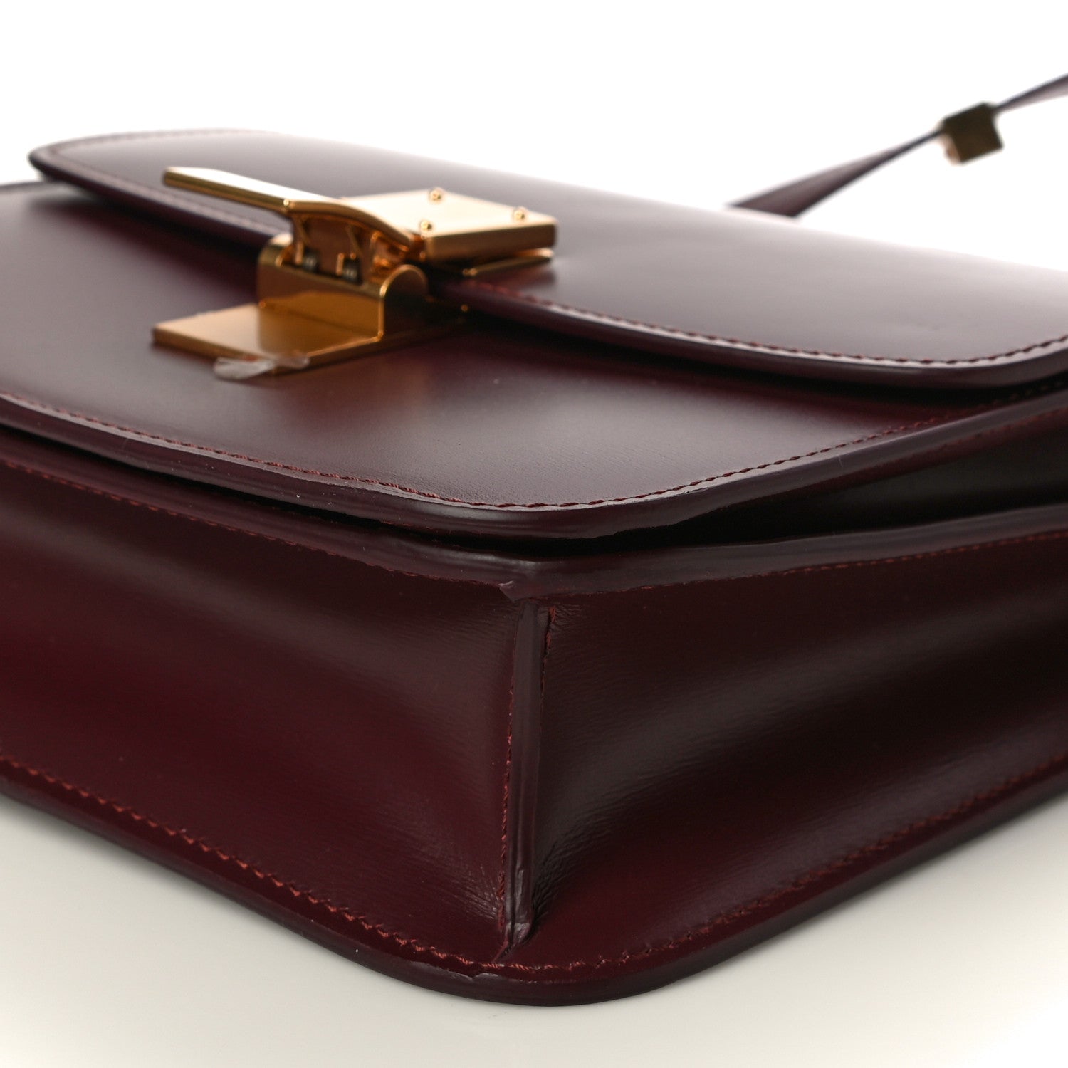 Celine Box Calfskin Teen Classic Box Flap Bag Burgundy 10 of 10