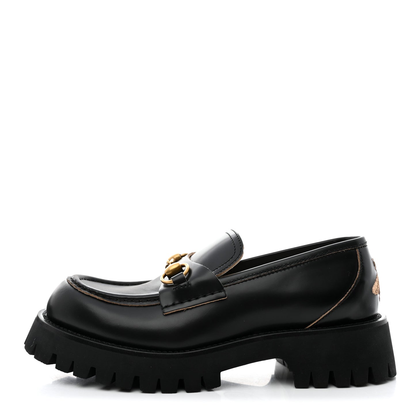 Cordovan Lux Womens Harald Horsebit 25mm Platform Loafers 38 Black