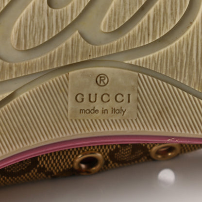 Gucci Monogram Womens Sneakers 37 Pink 6 of 13