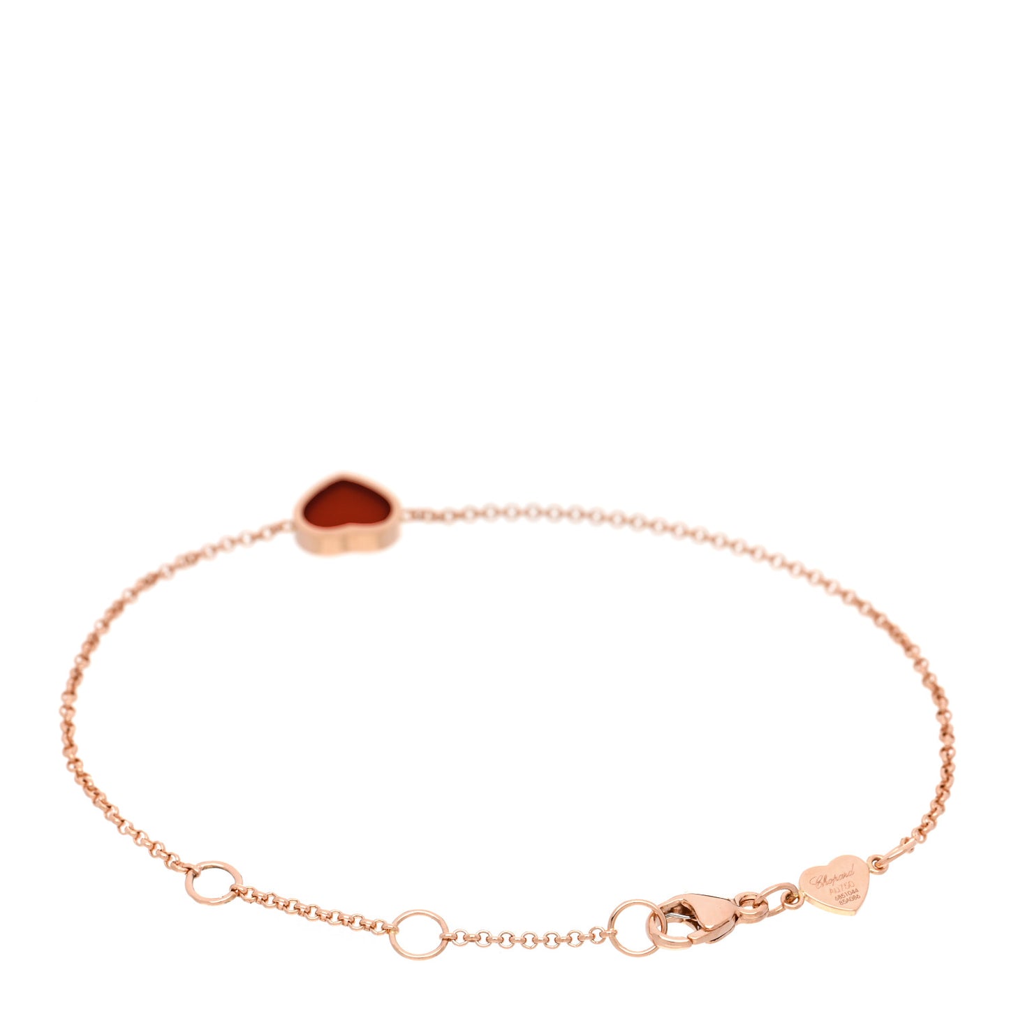 18K Rose Gold Carnelian My Happy Hearts Bracelet