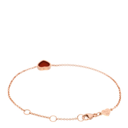 Chopard 18K Rose Gold Carnelian My Happy Hearts Bracelet 2 of 5