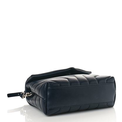 Saint Laurent Calfskin Y Quilted Monogram Toy Loulou Crossbody Bag Medium Blue 4 of 10