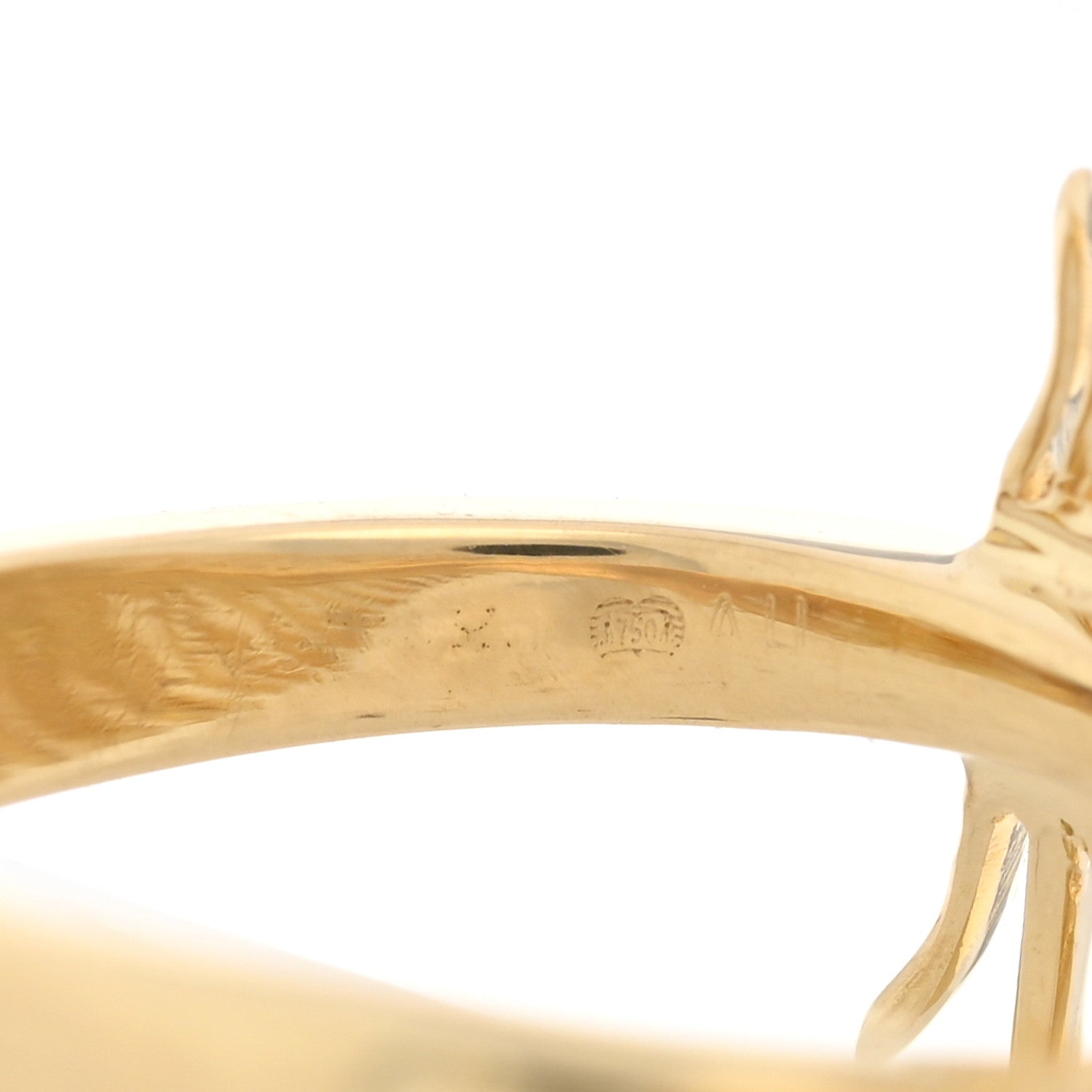 Anita Ko 18K Yellow Gold Diamond Feather Ring 47 4 6 of 6