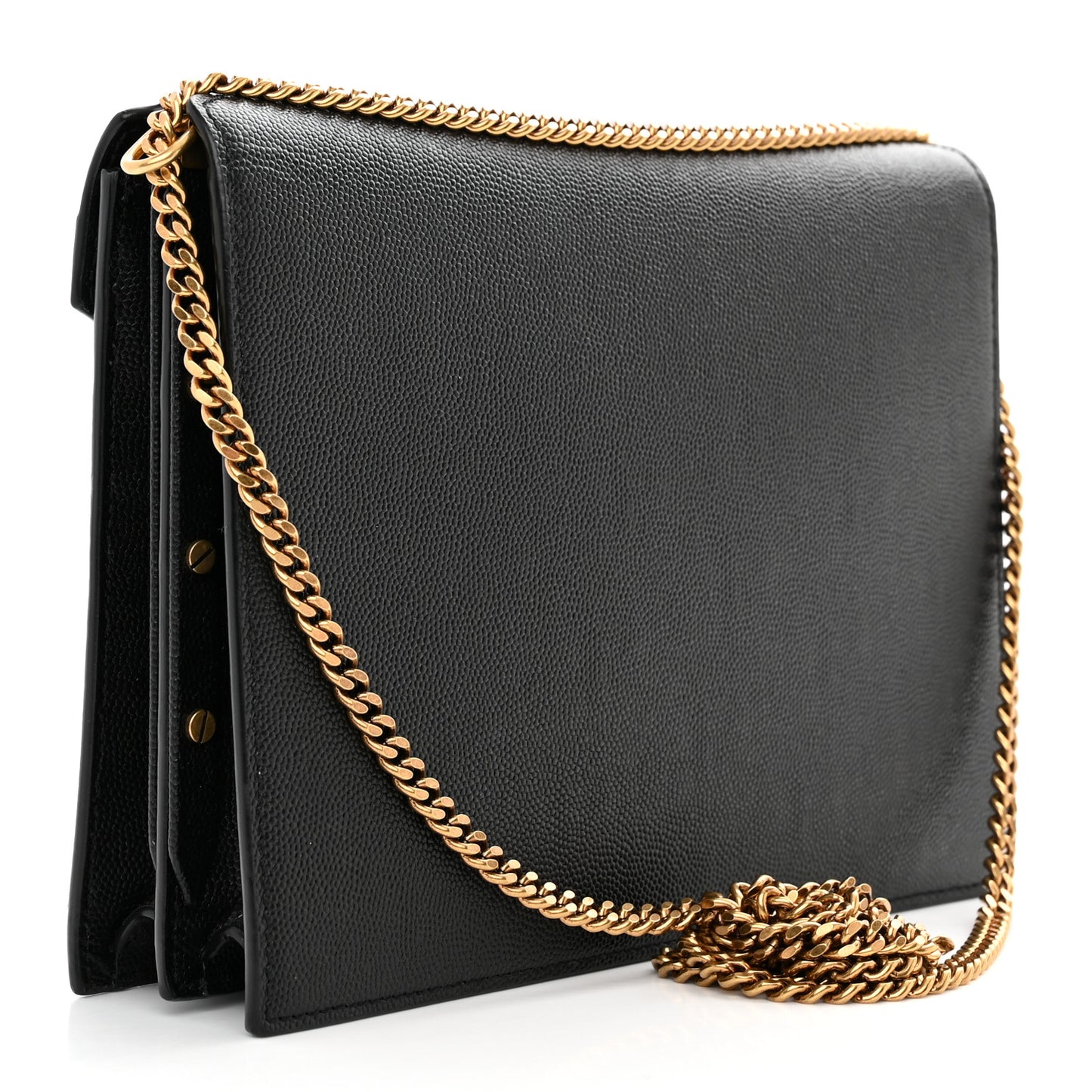 Grain De Poudre Monogram Cassandra Clasp Bag Black