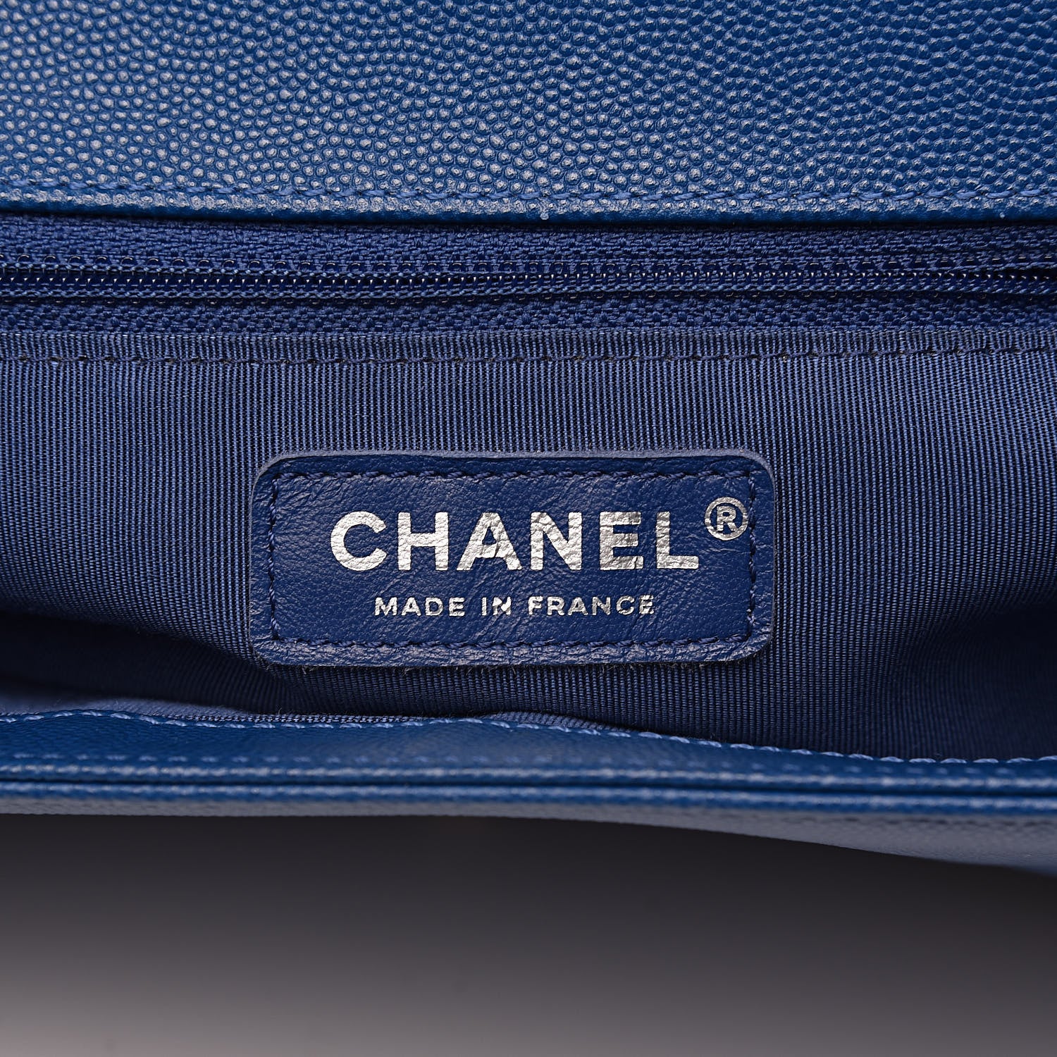 Chanel Caviar Quilted New Medium Boy Flap Blue 5 of 16