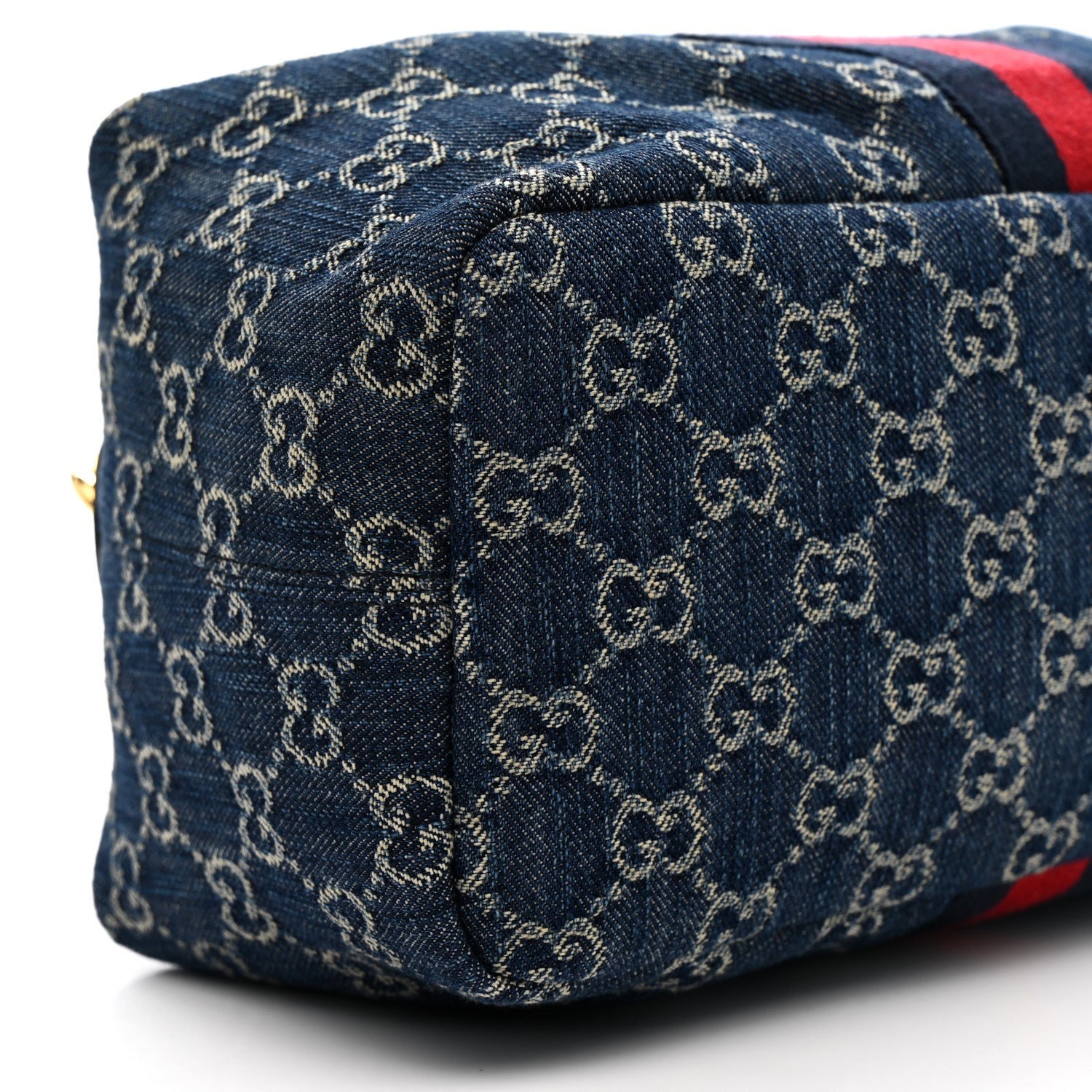 Gucci Denim GG Monogram Web Medium Vanity Blue 9 of 11