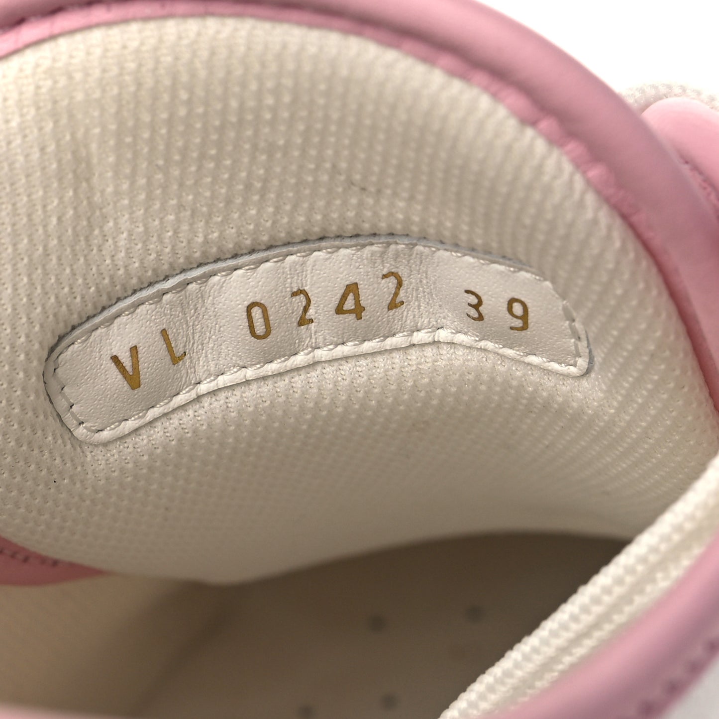 Canvas LV Squad Sneakers 39 White Pink