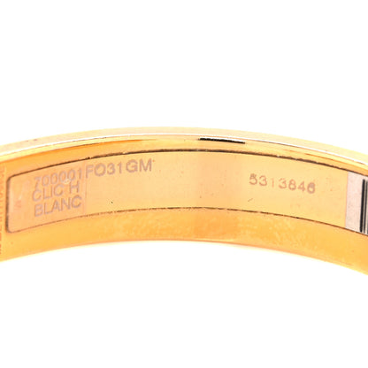 Hermes Enamel Narrow Clic Clac H Bracelet GM White 6 of 6