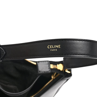 Celine Smooth Calfskin Medium Strap Ava Triomphe Shoulder Bag Black 6 of 10