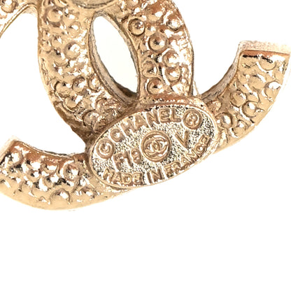 Chanel Crystal Mini Timeless CC Earrings Light Gold 4 of 5