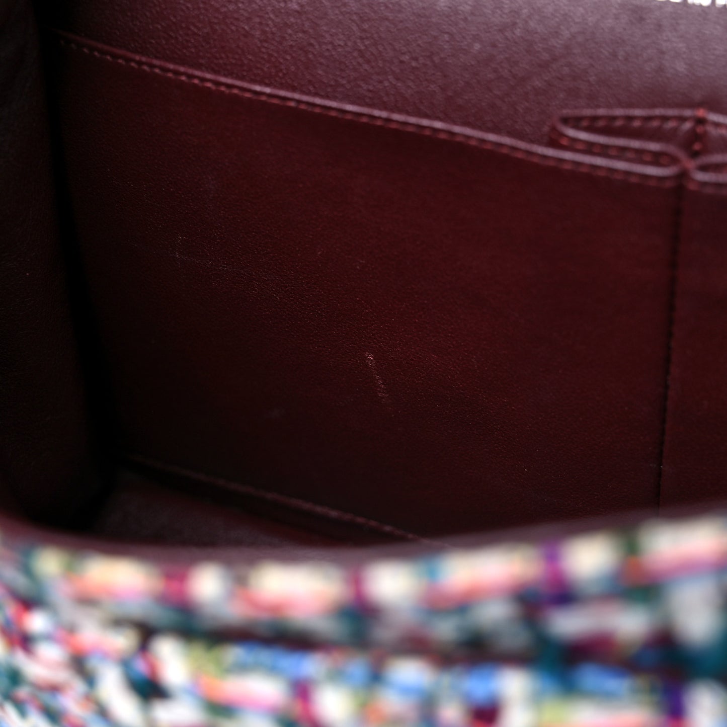 Tweed Quilted Jumbo Double Flap Multicolor