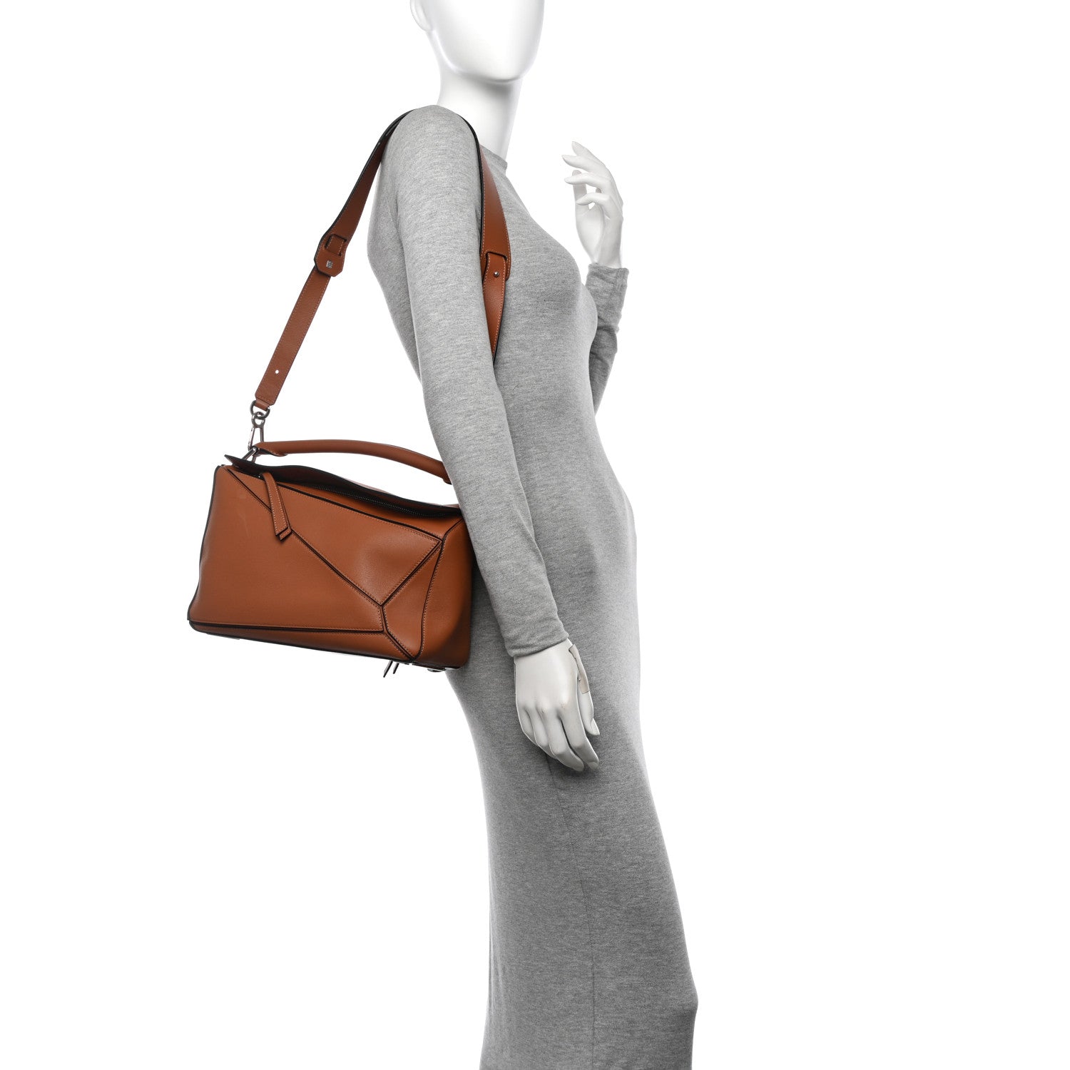 Loewe Calfskin Medium Puzzle Bag Tan 2 of 11