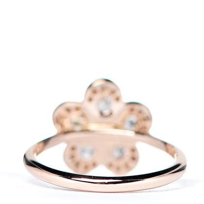 Tiffany 18K Rose Gold Diamond Garden Flower Ring 52 6 2 of 3