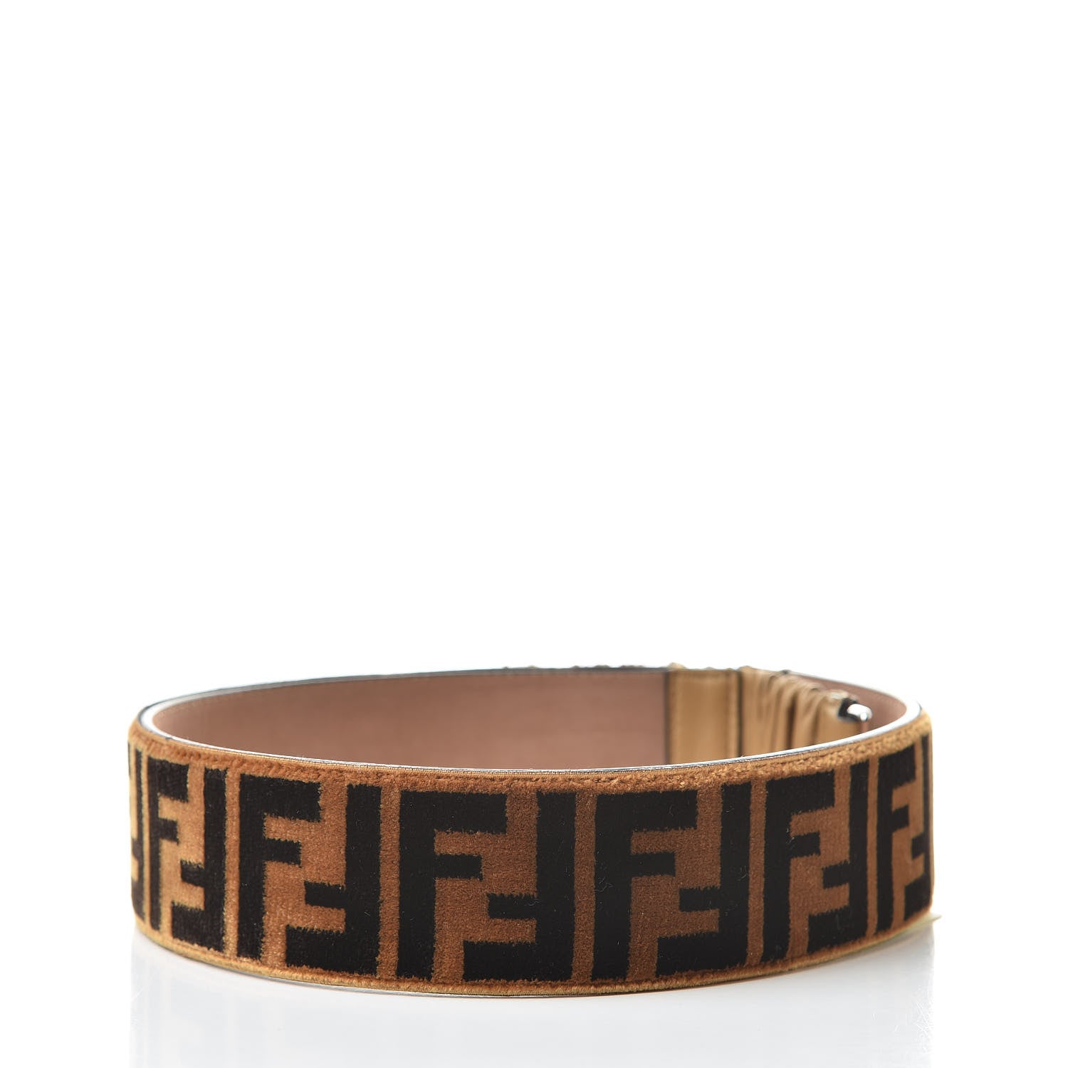 Fendi Velvet FF Belt 75 30 Tobacco 3 of 5