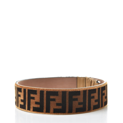 Fendi Velvet FF Belt 75 30 Tobacco 3 of 5