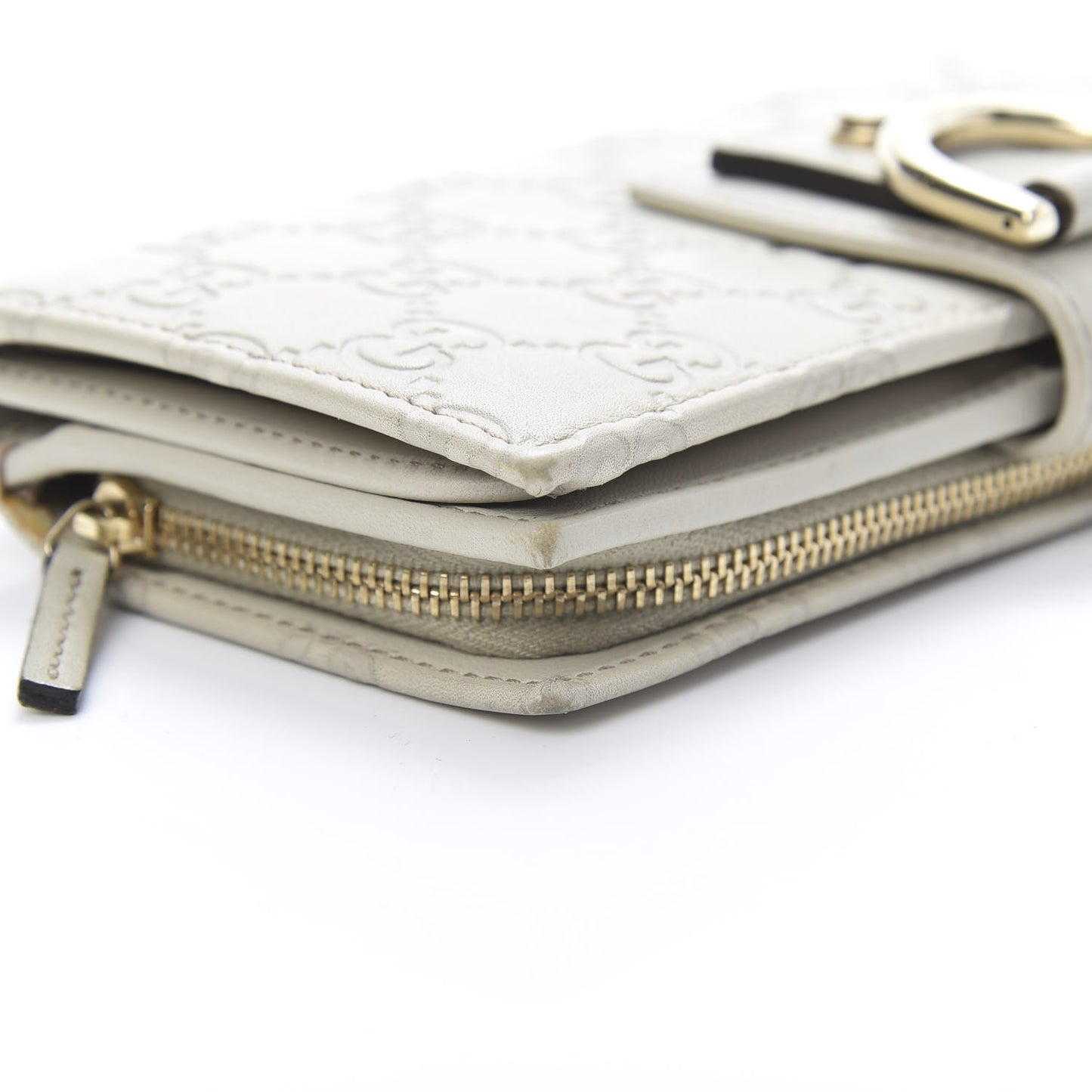 Guccissima Abbey Continental Wallet Off White