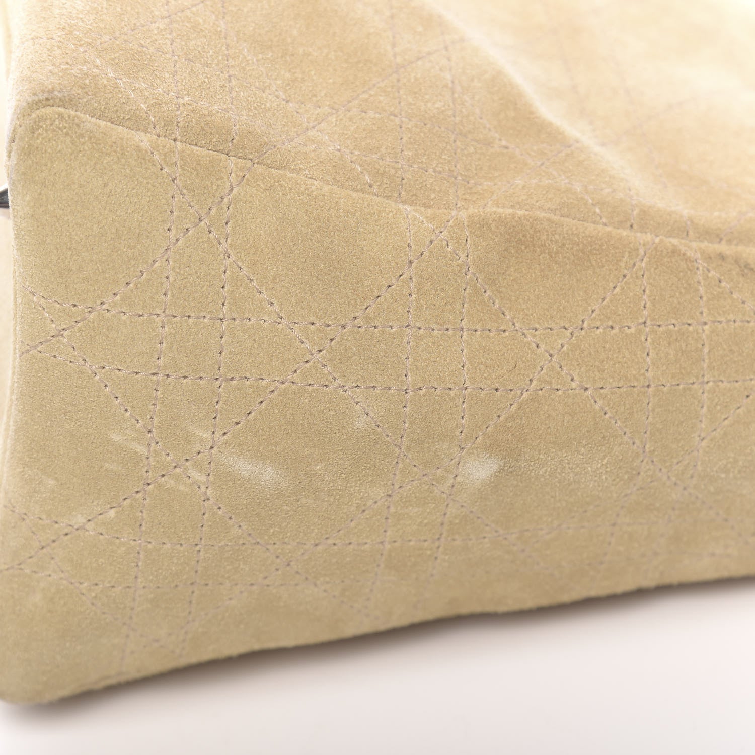 Christian Dior Suede Cannage Medium Lady Dior Beige 12 of 16