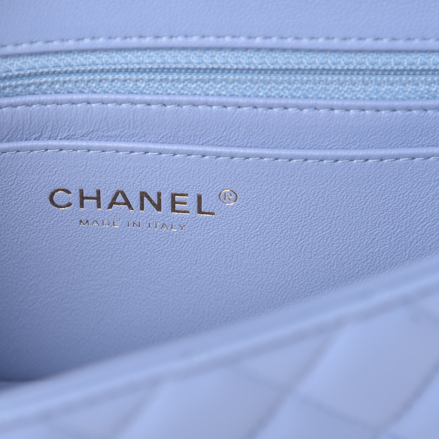 Chanel Lambskin Quilted Mini Rectangular Flap Light Blue 6 of 11