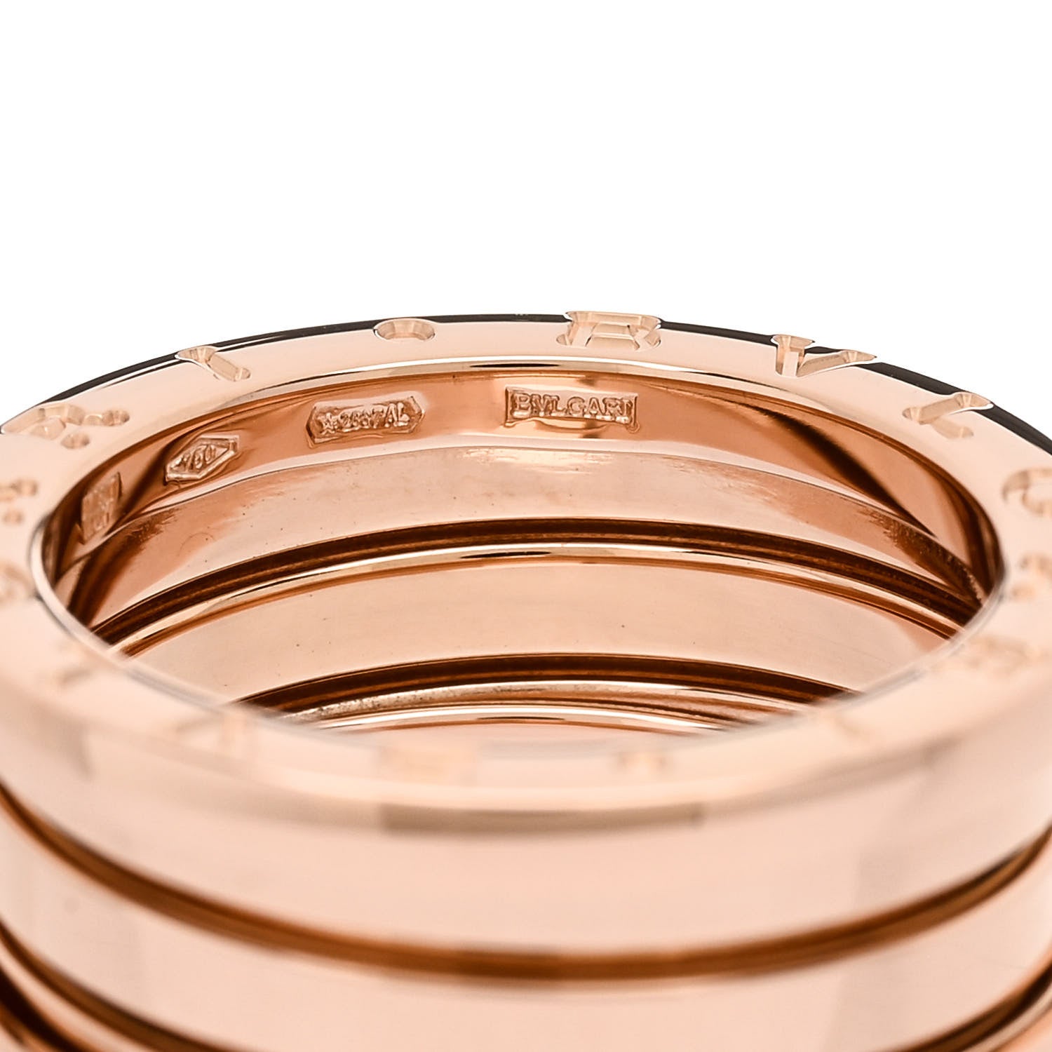 Bulgari 18K Rose Gold B.Zero1 Three-Band Ring 53 6.25 5 of 5