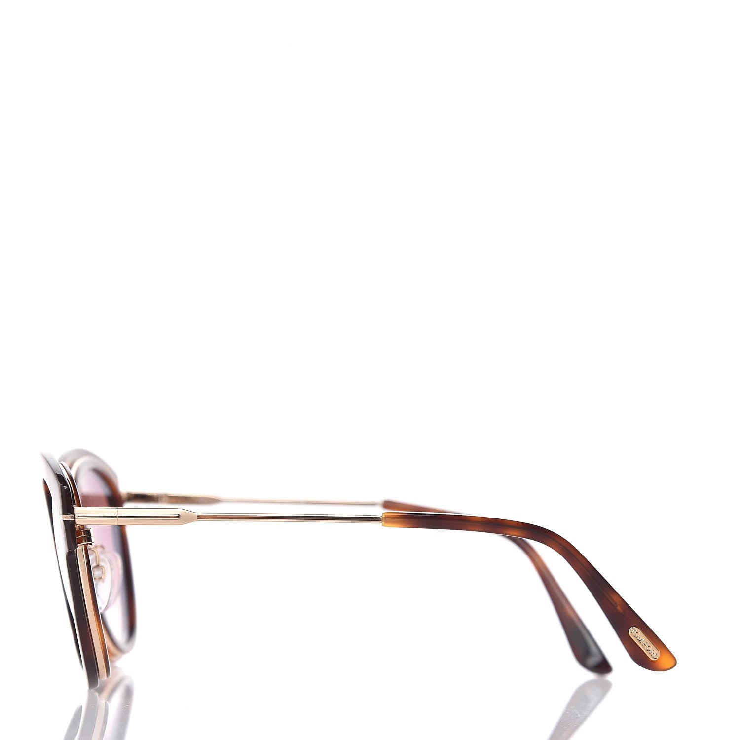 Tom Ford Mia Soft Rounded Sunglasses TF574 Dark Havana 3 of 6