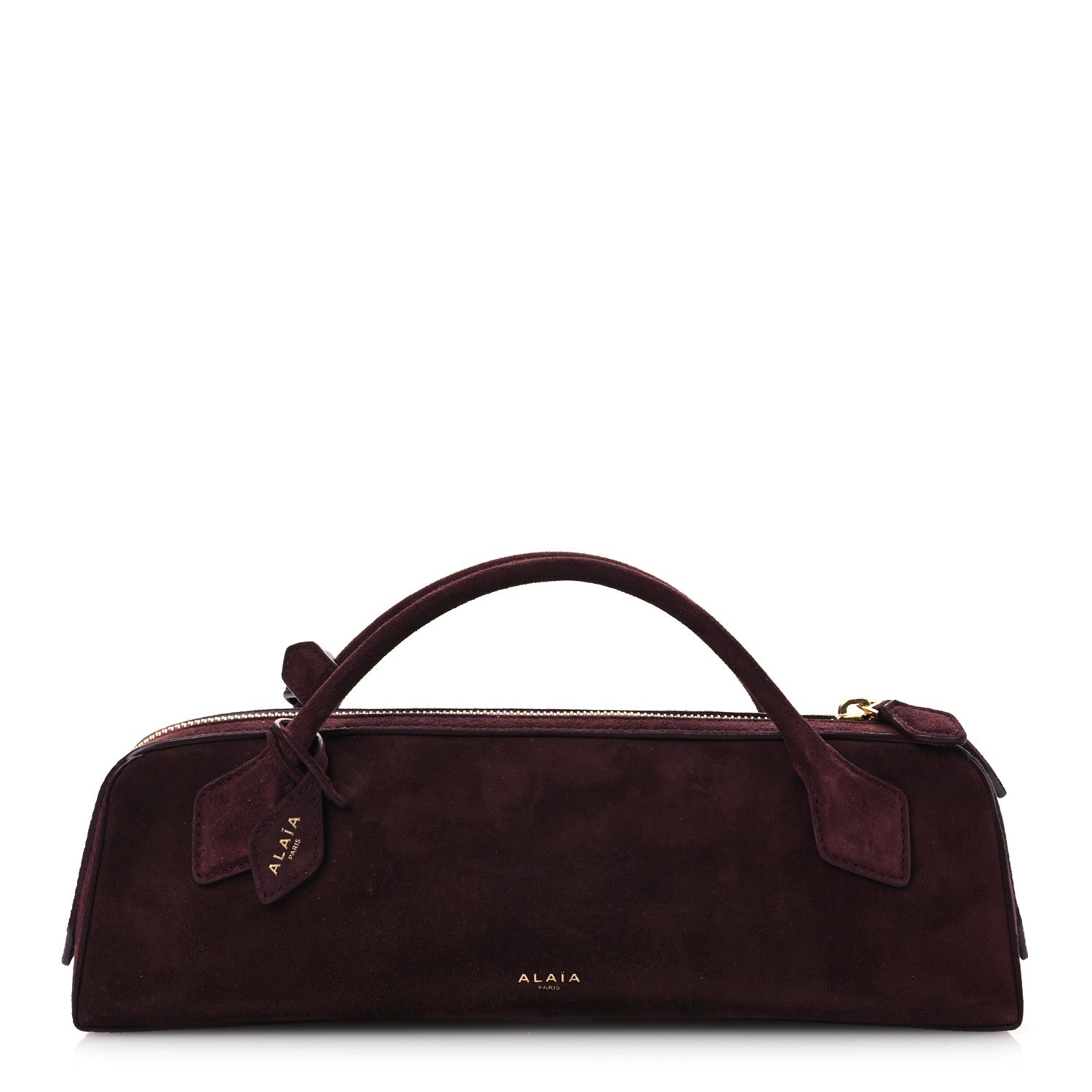 Alaia Suede Goatskin Teckel Clutch Rouge Grenat 1 of 11