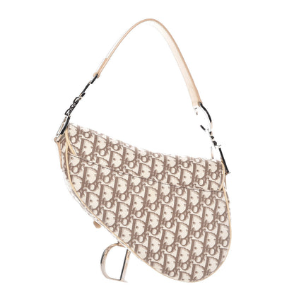 Christian Dior Monogram Vintage Flowers Saddle Bag Beige 3 of 9