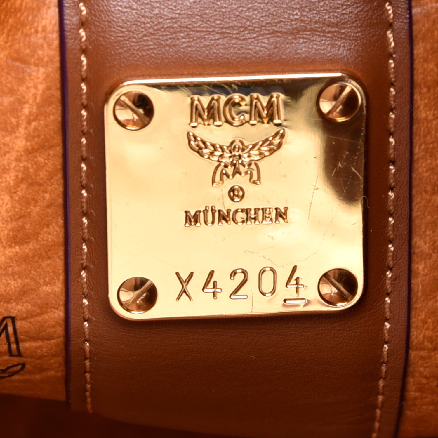 MCM Visetos Medium Liz Reversible Shopper Tote Cognac 11 of 16