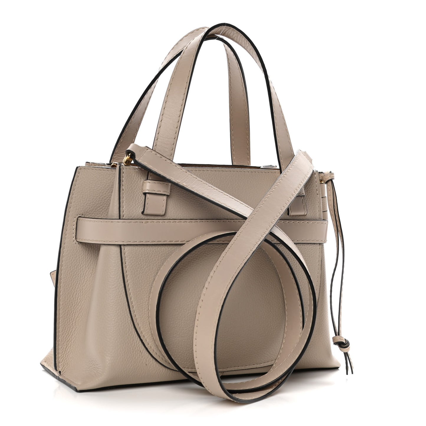 Calfskin Mini Gate Tote Light Oat