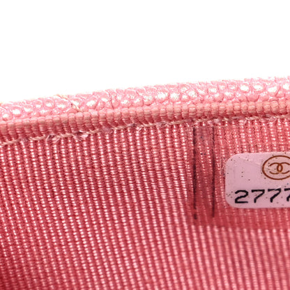 Chanel Iridescent Caviar Quilted Wallet on Chain WOC Pink 2 of 12