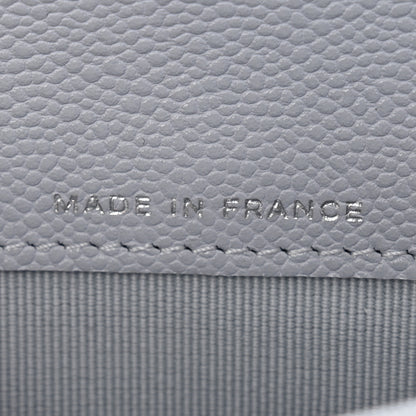 Chanel Caviar Quilted Large Gusset Flap Wallet Light Blue 8 of 10