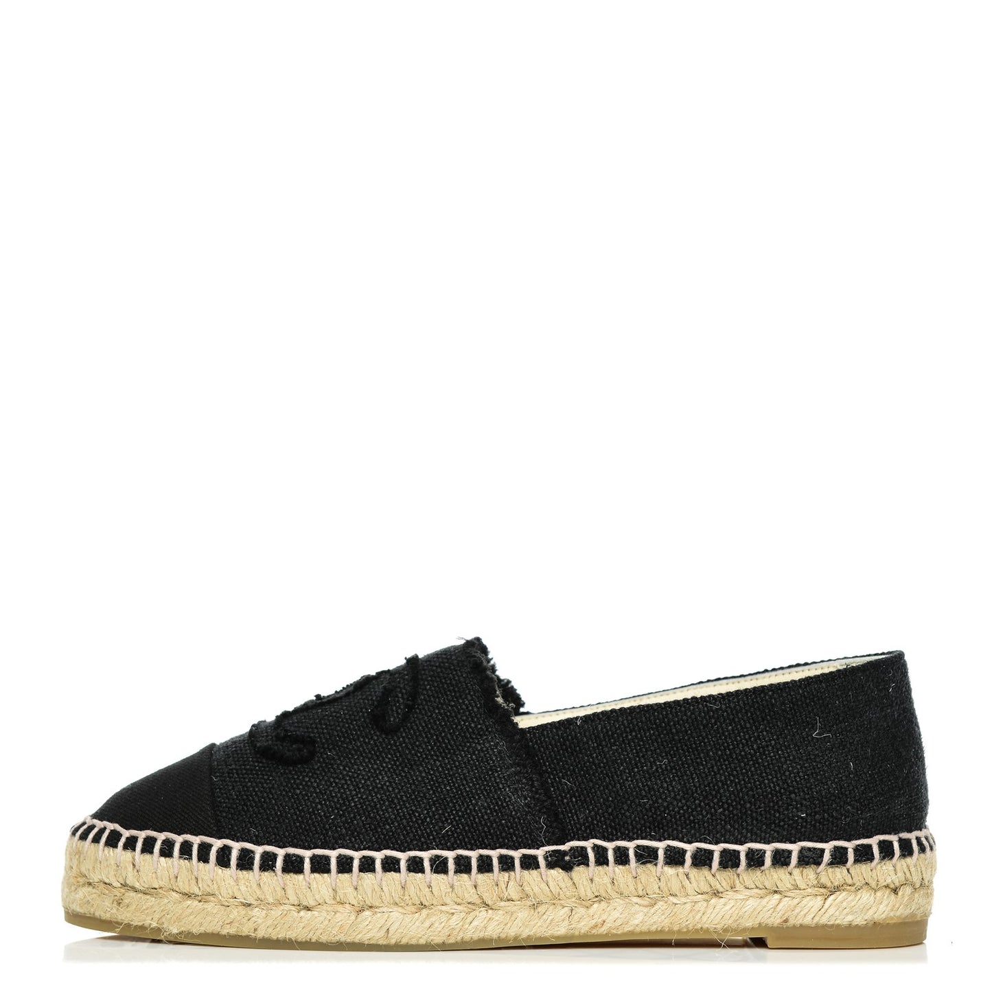 Linen CC Espadrilles 36 Black