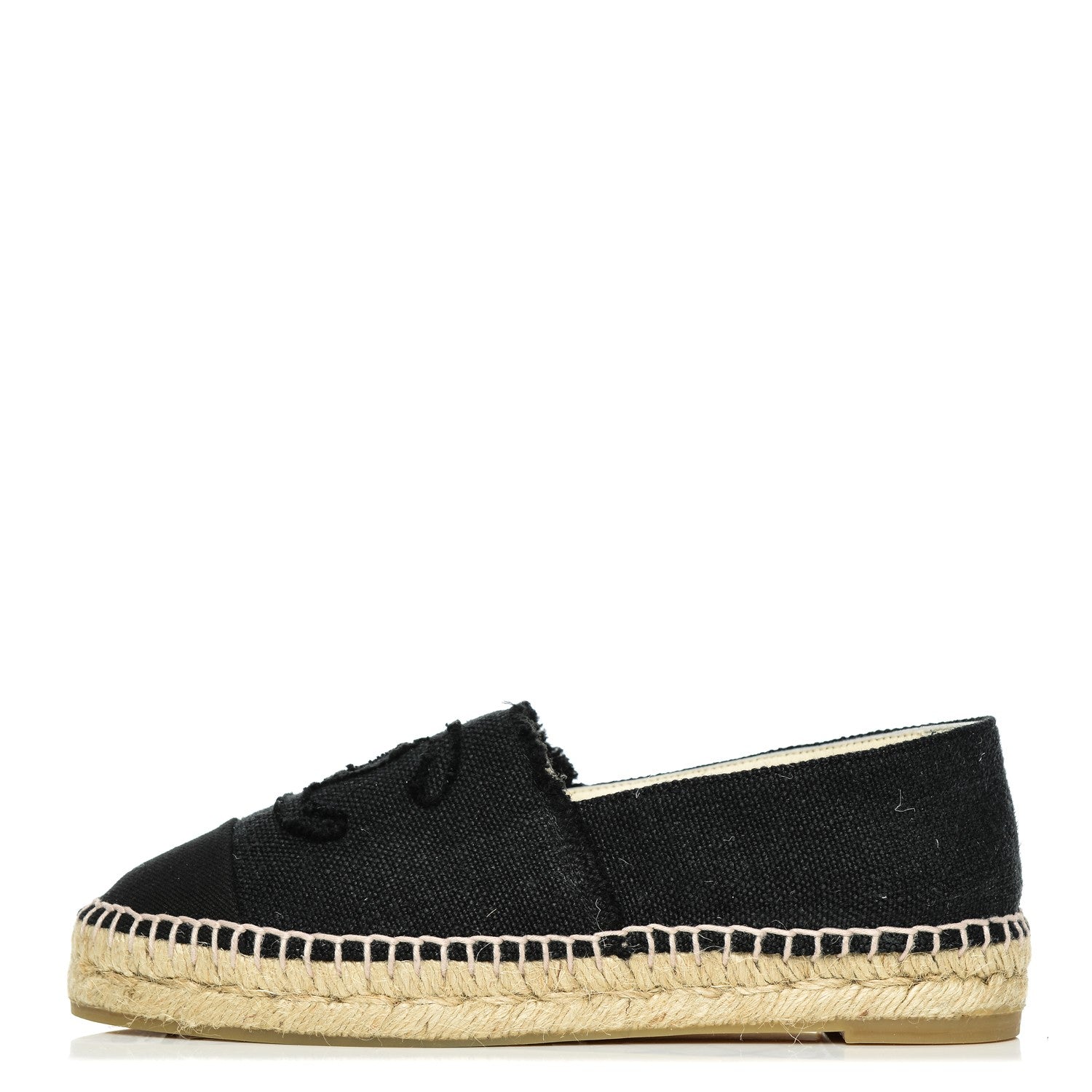 Chanel Linen CC Espadrilles 36 Black 1 of 9