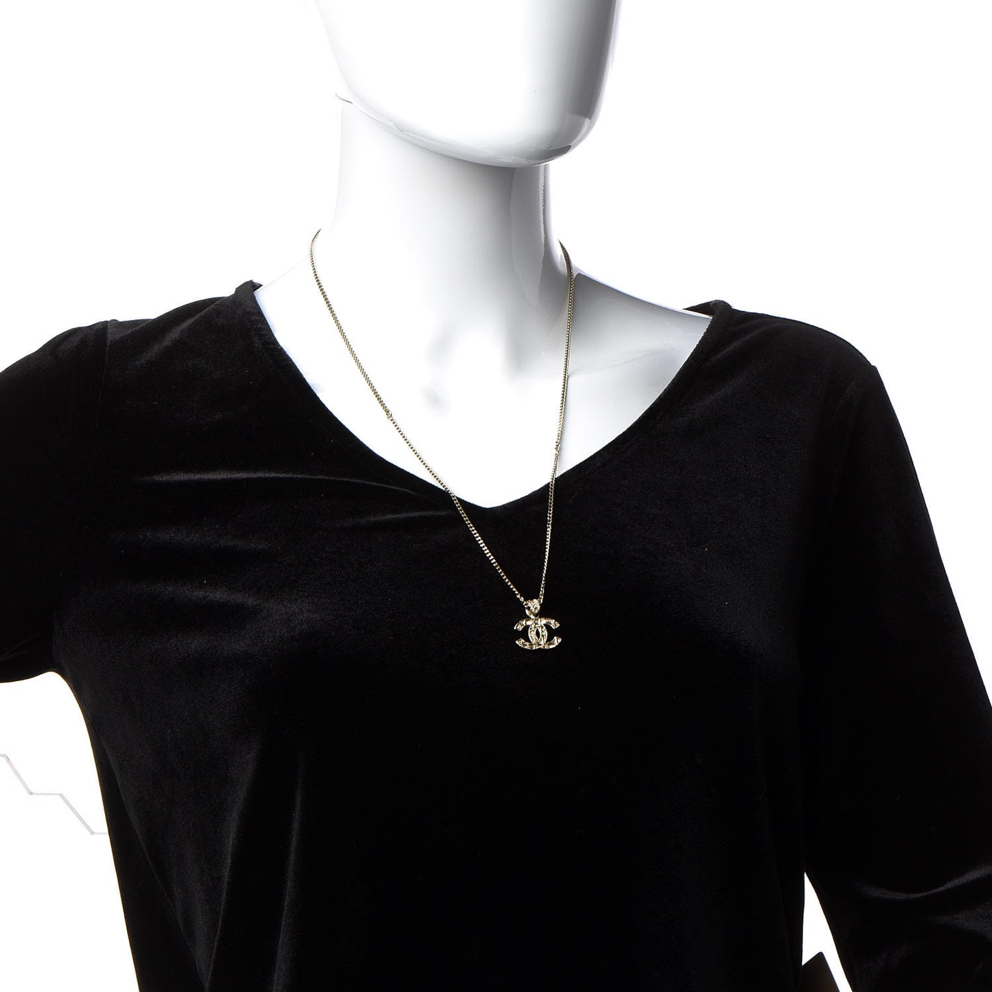 CC Chain Pendant Necklace Gold