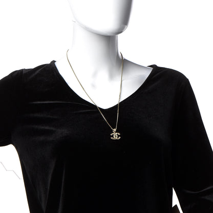 Chanel CC Chain Pendant Necklace Gold 2 of 6