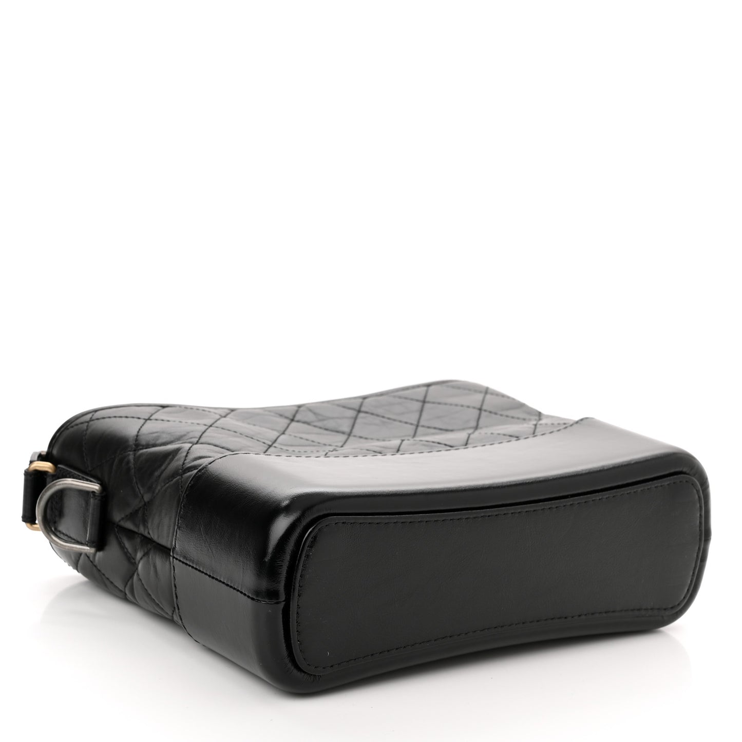 Aged Calfskin Quilted New Medium Gabrielle Hobo Black