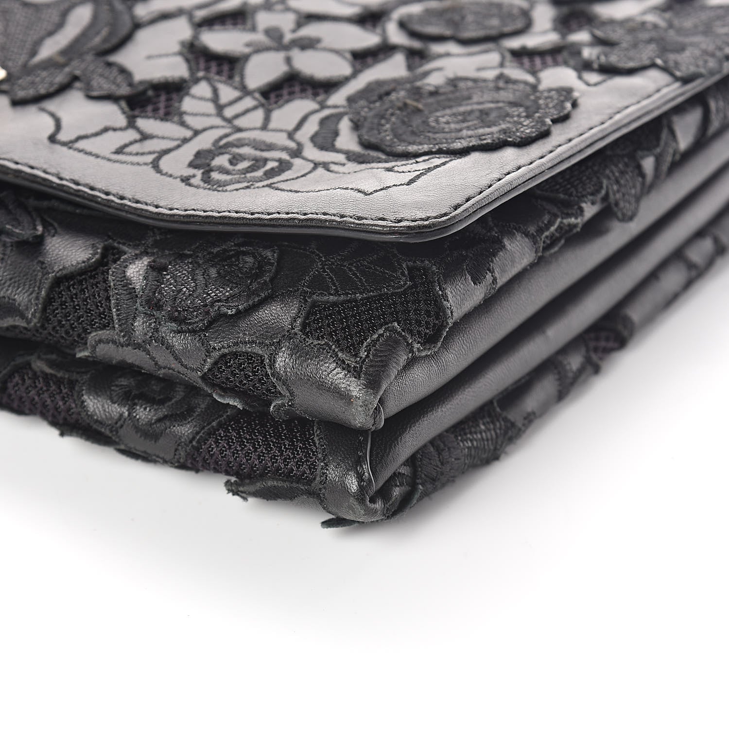 Valentino Garavani Lambskin Lace Large Girello Flap Black 9 of 9
