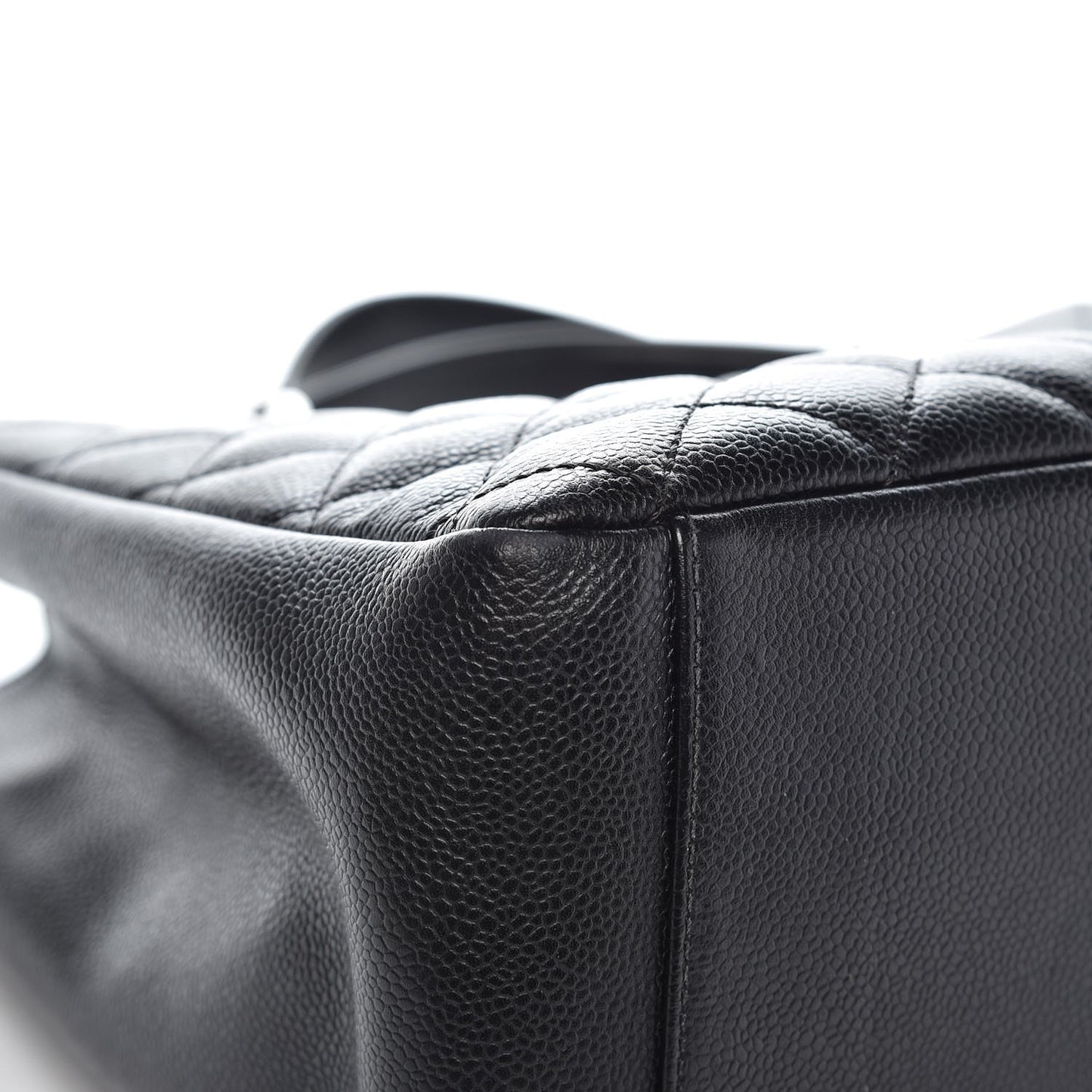 Caviar Quilted Grand Shopping Tote GST Black