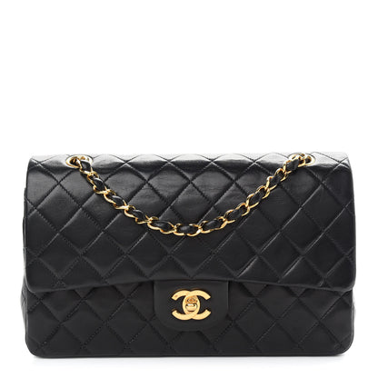 Chanel Lambskin Quilted Medium Double Flap Black 1 of 9