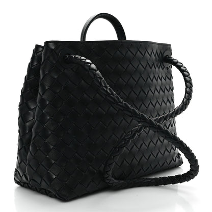 Bottega Veneta Nappa Intrecciato Medium Andiamo Shoulder Bag Black 3 of 10