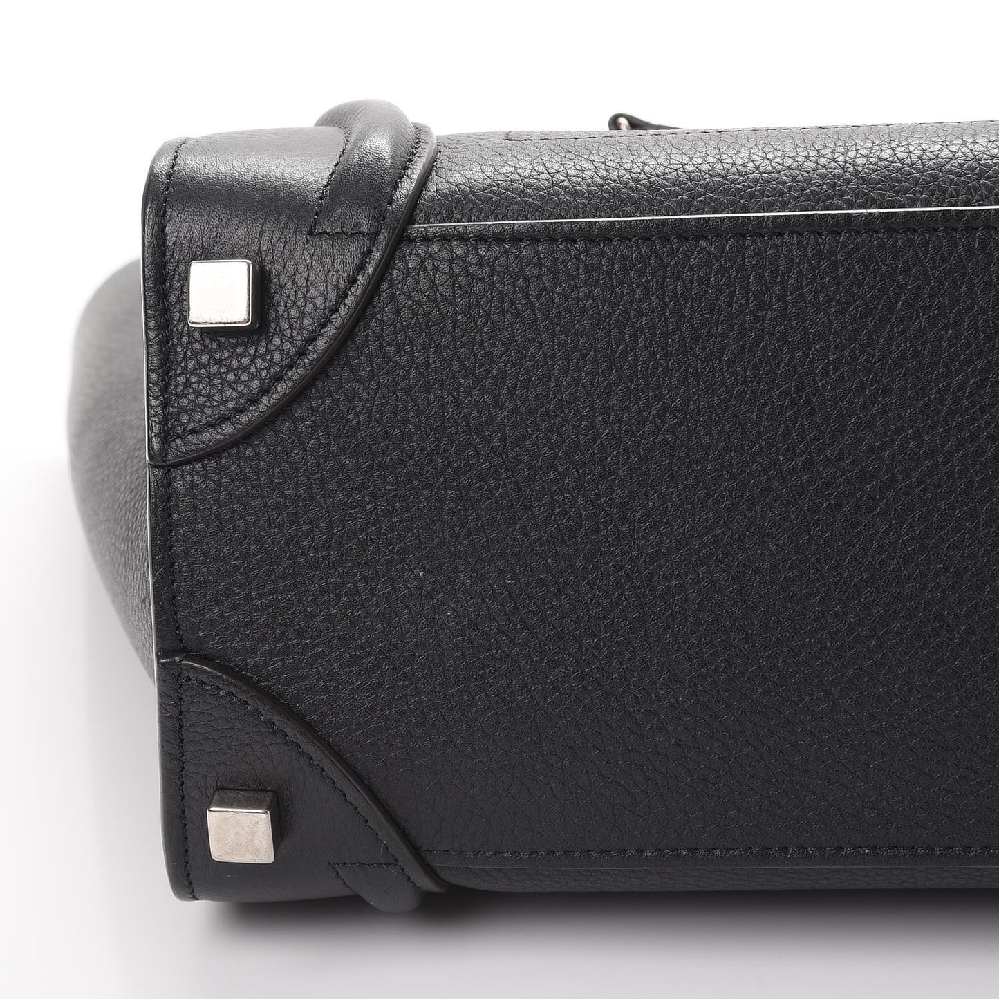 Drummed Calfskin Micro Luggage Black