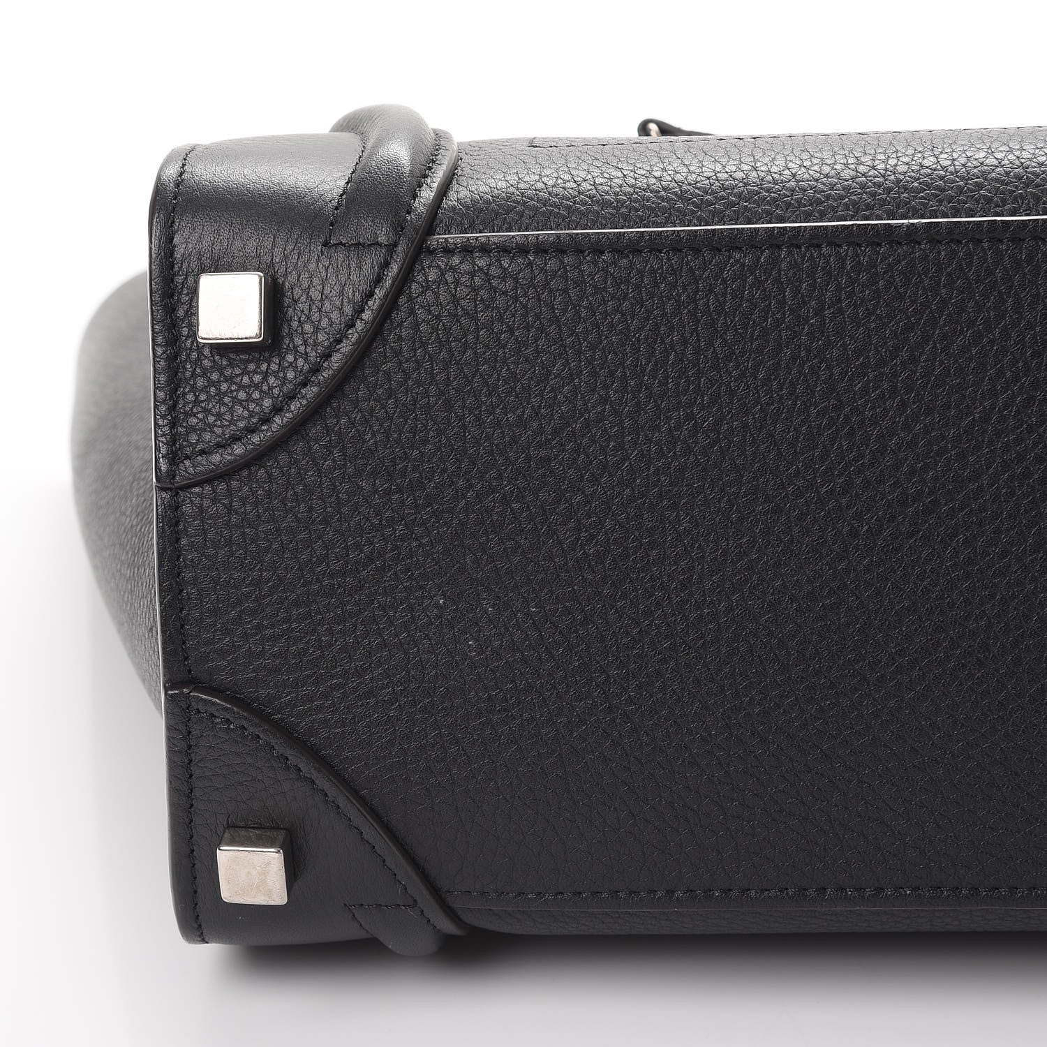 Celine Drummed Calfskin Micro Luggage Black 12 of 13