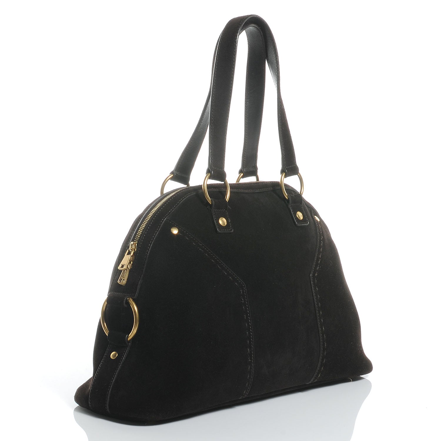 Saint Laurent Suede Large Muse Brown 3 of 7