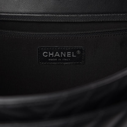Chanel Calfskin Chevron Quilted Flap Tote So Black 8 of 11
