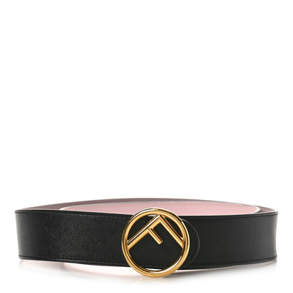 Fendi Vitello Liberty F is Fendi Bi-Color Reversible Belt 90 36 Black Peonia 1 of 5