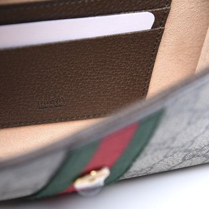 Gucci GG Supreme Monogram Web Mini Rajah Slim Flap Shoulder Bag Beige New Acero 9 of 11