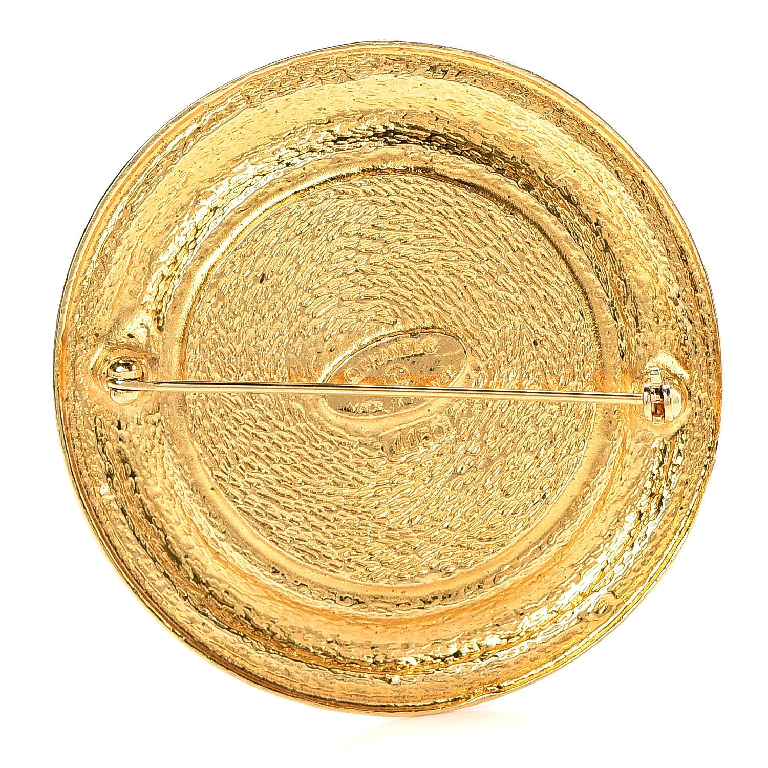 Chanel 31 Rue Cambon Medallion Brooch Gold 3 of 5