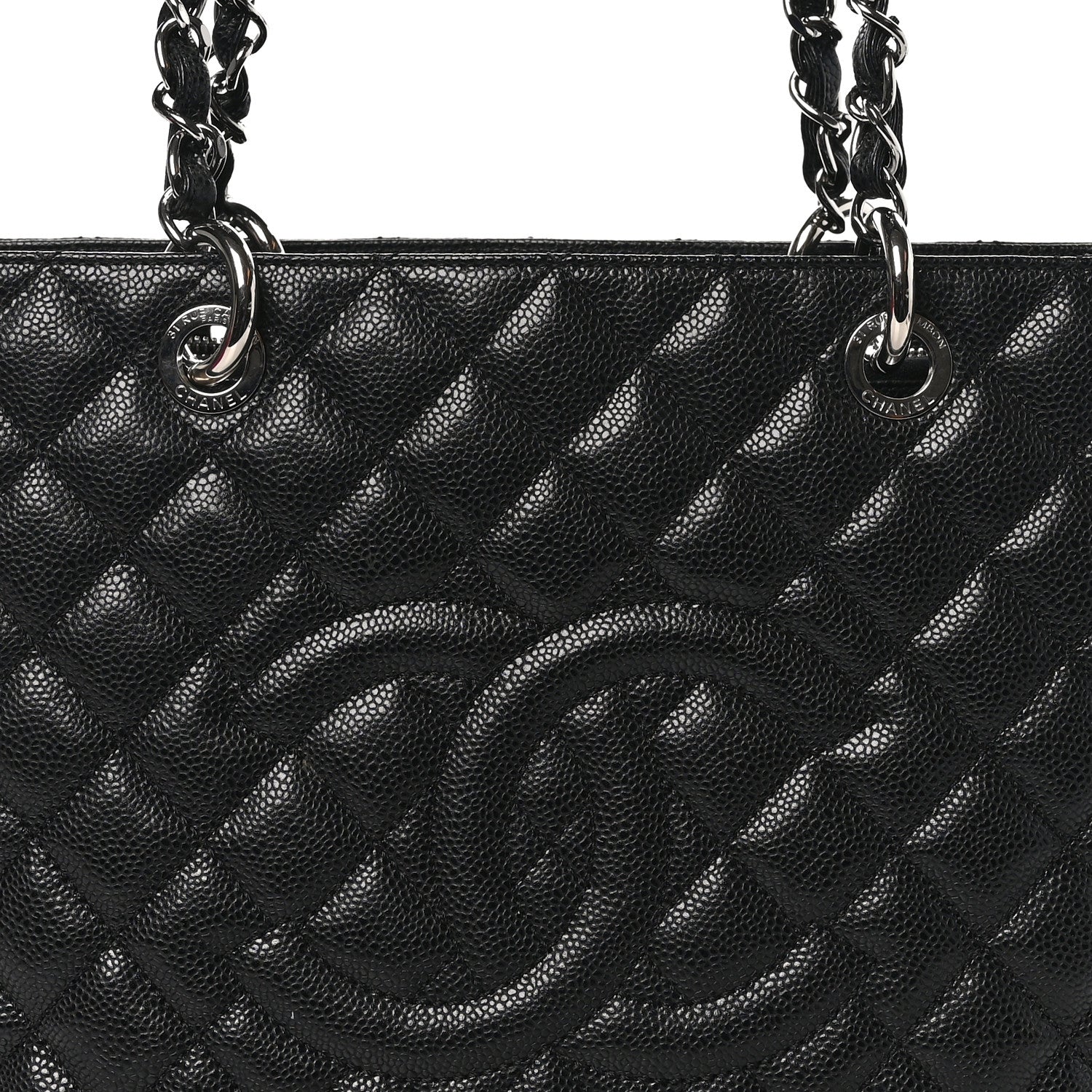 Chanel Caviar Quilted Grand Shopping Tote GST Black 9 of 11
